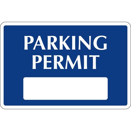 Lustre-Cal Static Cling Parking Permit Dark Blue 3in x 2in 1 Blank No Pad, 50PK 253442SCL1Bd0000